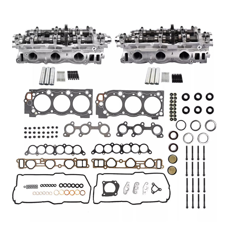2PCS Cylinder Head & Gaskets & Bolts For Toyota 3.4L 5VZFE Tacoma 4Runner 95-04