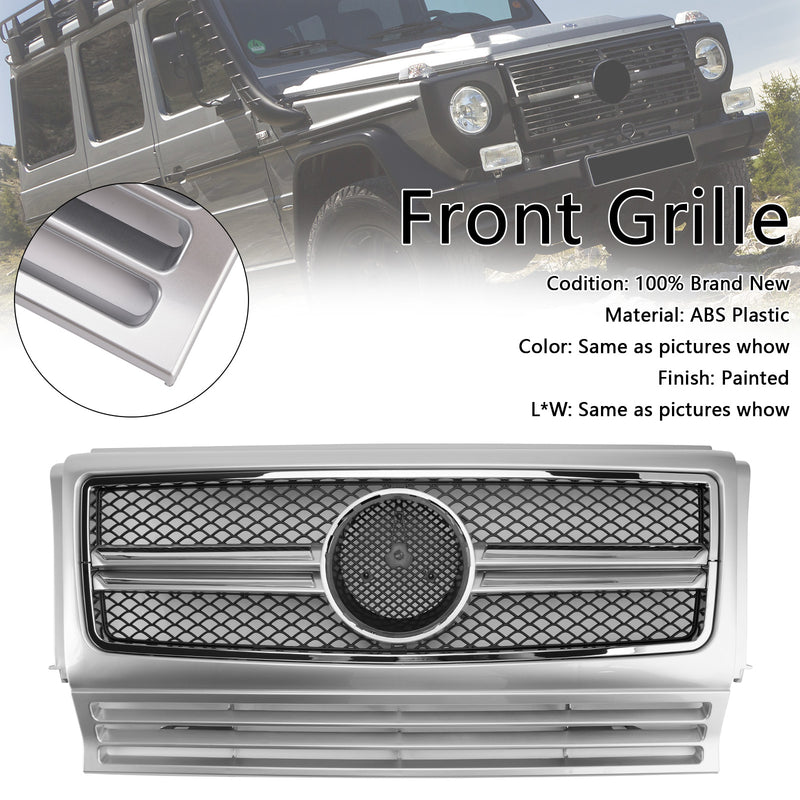 Chrome Black Front Bumper Grille Grill Fit Mercedes Benz W463 1990-2018