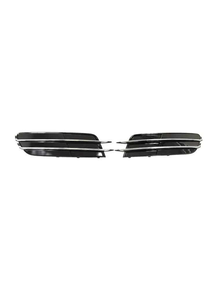 1 Pair Front Bumper Fog Light Grill Cover Bezel For Audi A6 C7 2012-2014