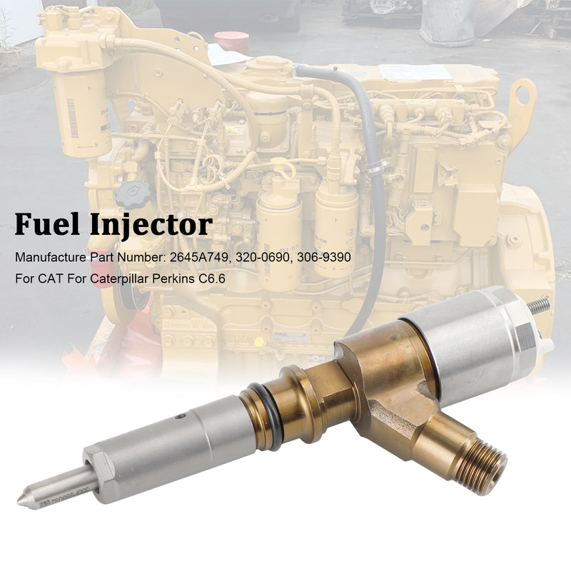 1PS Fuel Injector 2645A749 Fit Caterpillar Perkins C6.6 Fit CAT 320-0690