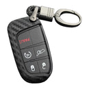 Leather Silicone Car Key Case Cover With Buckle For Jeep