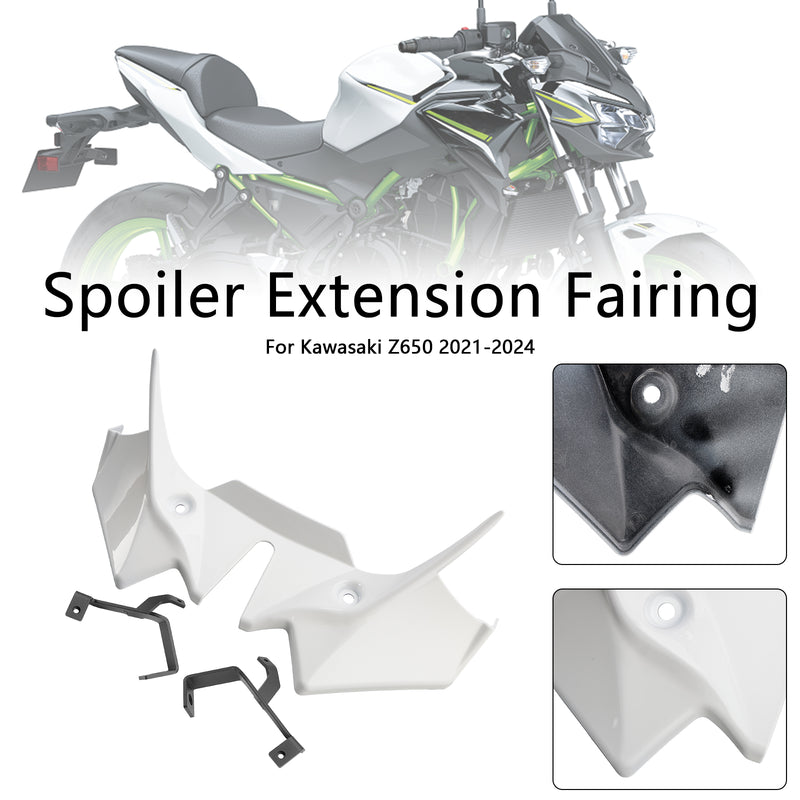Front Downforce Spoiler Extension Fairing For Kawasaki Z650 2021-2024