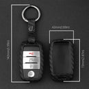 Leather Silicone Car Key Case Cover With Buckle For Kia