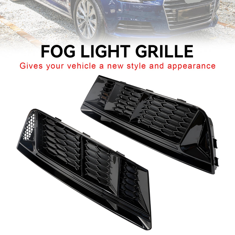 AUDI A4 B9 2016-2018 Front Fog Light Grill Lower Bumper Grille Chrome