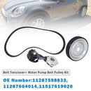 2013-2016 For Mini Cooper Paceman L4 1.6L Petrol w/ Bracket Belt Tensioner+ Water Pump Belt Pulley Kit 11287598833