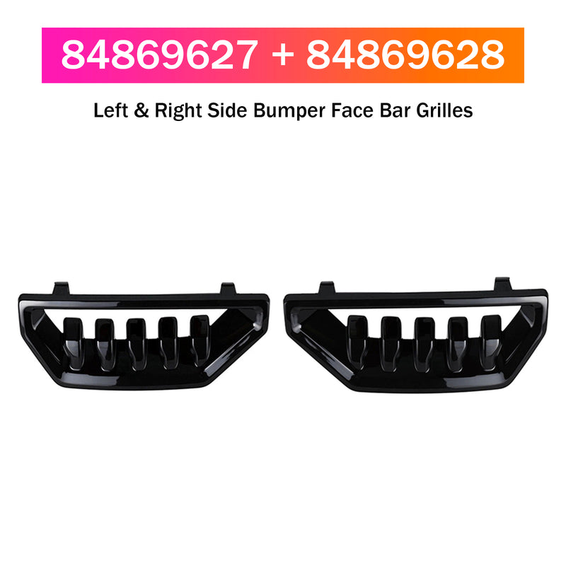 Left & Right Side Bumper Face Bar Grilles for GMC Sierra 1500 2022-2024
