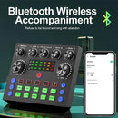 V8s Sound Card Live Sound Card Set for Podcast Record Sing Streaming and Gaming