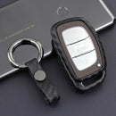 Leather Silicone Car Key Case Cover With Buckle For Hyundai