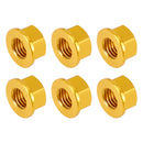 6 Pack Aluminum Rear Sprocket Flange Nuts M10X1.5mm Gold For Motorcycle Bike