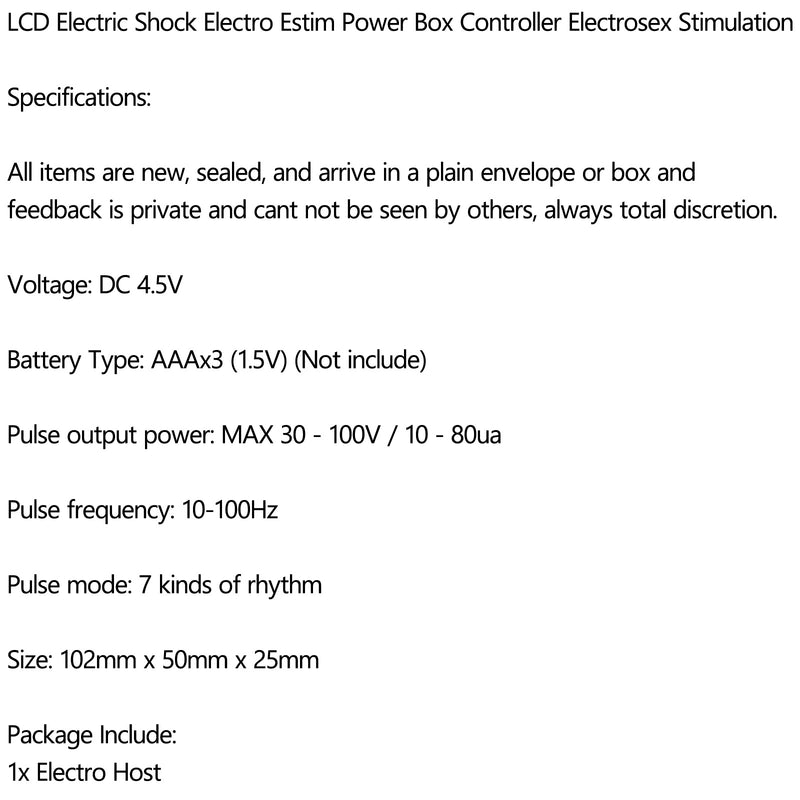 Controller Electrosex Stimulation LCD Electric Shock Electro Estim Power Box