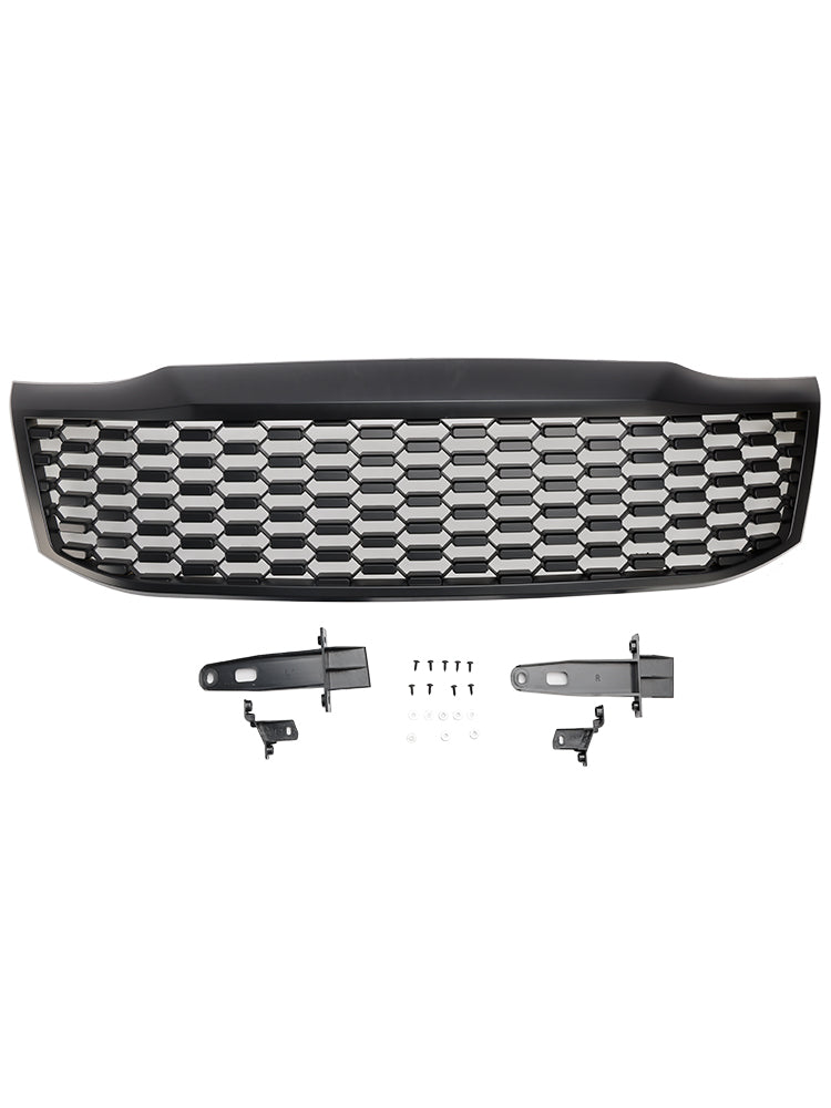 Matt Black Front Bumper Grill Grille Fit Toyota Hilux Vigo MK7 2012-2014