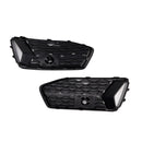 2PCS Front Bumper Grille Grill Fog Light Cover Fit Audi A6 C8 2019-2023