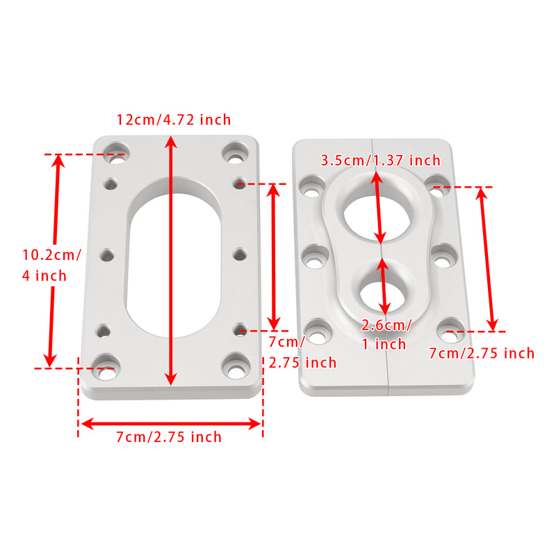 Aluminum Fire Wall Pass Through Raw Bracket For Holley Terminator x Max