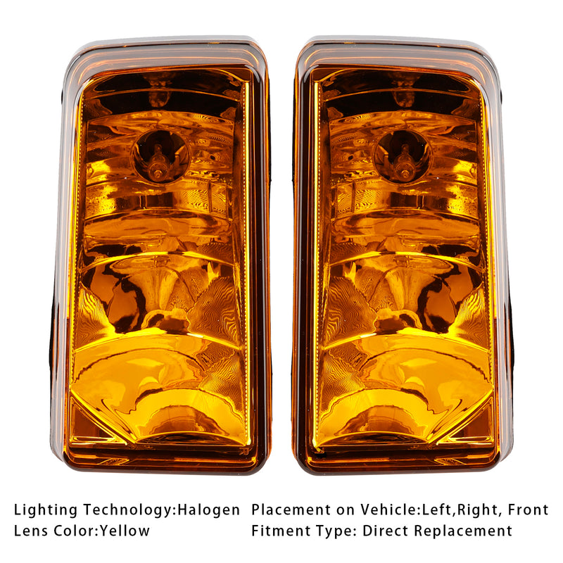 Pair  Fog Light Lamps With Bulbs For Chevy Tahoe Sierra 2007-2015  Yellow Lens