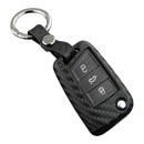 Leather Silicone Car Key Case Cover With Buckle For Volkswagen Golf MK7