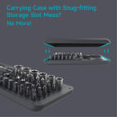 Compact and Portable 41-Pieces Mini Ratchet and Screwdriver Set Polycarbonate and Alloy Steel