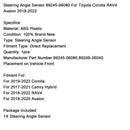 Steering Angle Sensor 89245-06080 For Toyota RAV4 18-22 Corolla 19-22