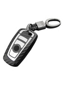 Leather Silicone Car Key Case Cover With Buckle For BMW Square