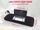 1997-2004 Corvette C5 10442033 10442034 Sun Visor Vanity Mirror Black SunVisors Pair Shaded