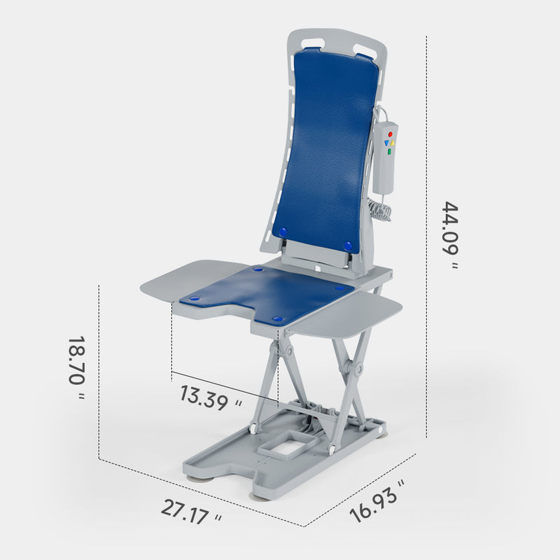 300 LBS Seniors Patient Electric Bath Chair Lift 18.7" Lift Elderly off Floor