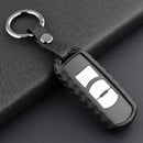 Leather Silicone Car Key Case Cover With Buckle For Mazda