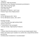 1 Pcs Front Bumper Left Turn Signal Light For Volkswagen Beetle 12-19 5C5953041A