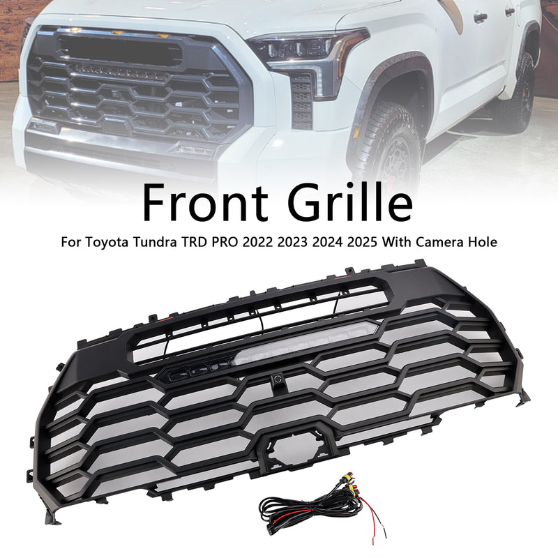 Matte Black Front Grill Grille 53101-0C220 Fit Toyota Tundra 2022-2025 TRD PRO