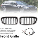 Kidney Bumper Grill Grille Fit BMW 5 Series F10 F11 2010-2016 Gloss Black