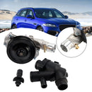 2017-2018 Jaguar F-Pace Water Pump w/ Bolts Gaskets Connector + Thermostat Kit