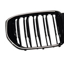 2024+ Fit BMW G05 LCI X5 Double Line W/LED Black Front Bumper Grille Grill
