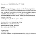 New Release: Sleek Billet Aluminum Fuel Filter, Compatible with Napa 4003 & Wix 24003, Thread Size 1/2-28