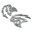 2x Hellcat Fender Side Emblem Badge Decal for SRT Hellcat Black