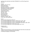 High Mount Stop Light Brake Lamp Black XFG000040 For Land Rover Range Rover