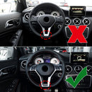 Silver Chrome Steering Wheel Trim Cover For Mercedes Benz W204 W207 W212 C-Class