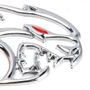 2x Hellcat Fender Side Emblem Badge Decal for SRT Hellcat Silver