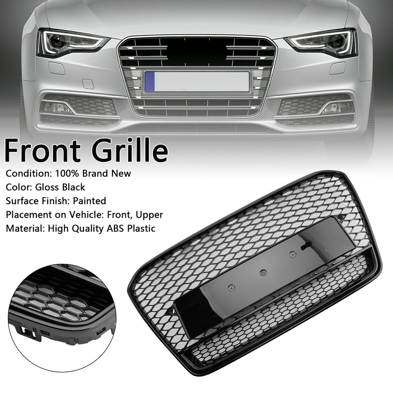 RS5 Style Honeycomb Front Bumper Grille Grill Fit Audi A5 S5 B8.5 2013-2016