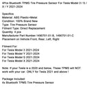 4Pcs Bluetooth TPMS Tire Pressure Sensor For Tesla Model 3 / S / X / Y 2021-2024