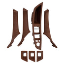 7x Red Brown Inner Door Panel Handle Pull Trim For BMW 5 Series F10 F11 10-16