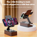 4 in 1 Phone Holder Bluetooth Speaker Wireless Charger Power Bank Desktop Live