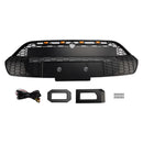 Matte Black Front Bumper Grille Grill Fit Ford Transit Custom 2013-2017 W/LED