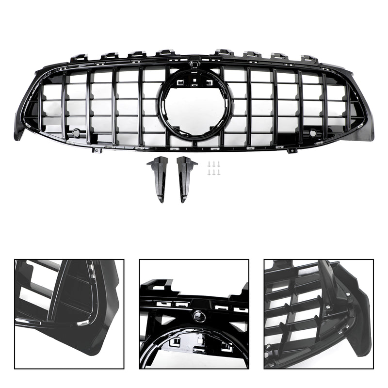 Black Front Bumper Grille Grill Fit Mercedes CLA Class W118 C118 2020-2024 GTR