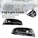 2016-2019 Audi A4 B9 S4 2PCS Black Chrome Front Bumper Foglight Grille Grill
