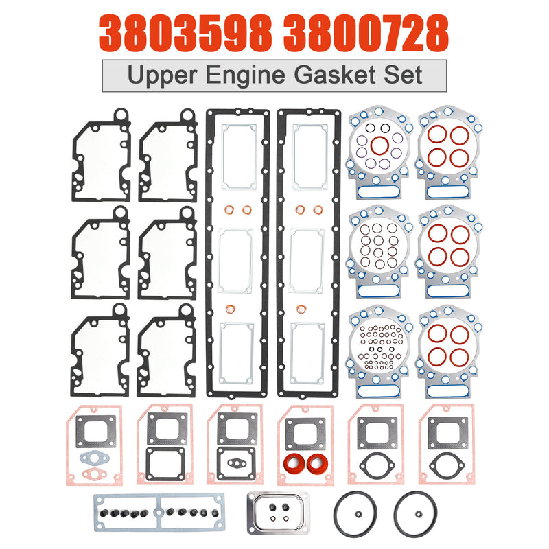 3803598 3800728 Upper Engine Gasket Set for Cummins KTA19 KTTA19