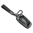 Aluminum Alloy TPU Black Car Key Case Cover With Buckle For Ford