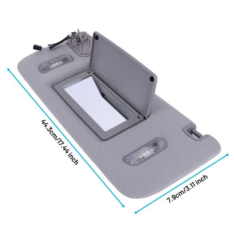 Gray Left Side Sun Visor 22870346 For Chevrolet GMC 2015-2019