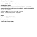 Body Plastic Kit Front Rear Fender Fairing For Yamaha YZF250 TTR250 YZ250