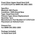 Front Silver Upper Hood Vent Grill 51137075324 For BMW E46 2002-2005