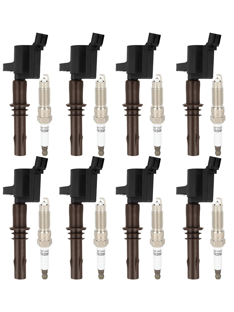 2008-2014 Ford Expedition Lincoln Navigato V8 5.4L 8pcs Ignition Coils +Spark Plugs DG521 SP509 Fedex Express