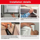 2 Pcs W10443315 Freezer Door Gasket for Kenmore Refrigerator W10571962 W10130894