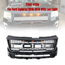 Front Upper Bumper Grille Grill Fit Ford Explorer 2016-2018 With Lights